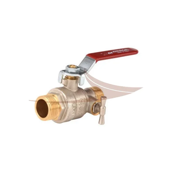 Vanne d’arrêt 1/4 de tour M/M 20/27mm + purge